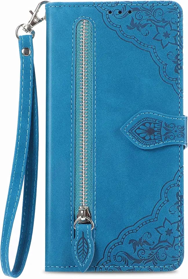 Handyhülle für Apple iPhone 13 Mini Hülle Klappbar mit Kartenfäch Ständer Klapphülle Schutzhülle Leder Wallet Flip Case Cover Tasche Handytasche Stoßfeste - Blau