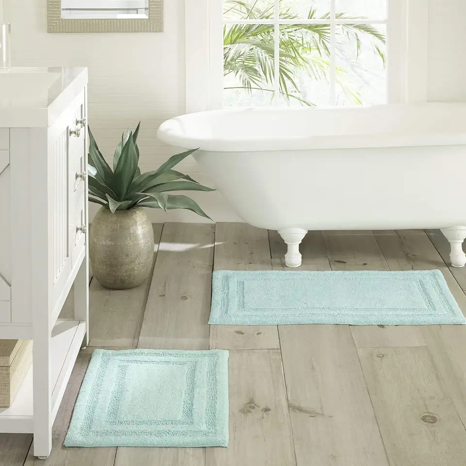 Tommy Bahama - Cotton Bath Rug Set, Soft Absorbent Bath Mats, 2 Pack