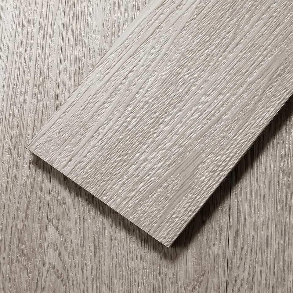 Peel and Stick Floor Tile, 36-Pack 36"x 6" Gray Wood Grain Sticky Tiles, Waterproof Vinyl Flooring Cover 54 sq. ft, DIY Luxury Vinyl Plank Flooring for Bedroom, Living Room, Kitchen