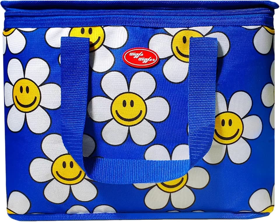 Insulated Lunch Box, Reusable Cooler Tote Bag with Thermal Insulation, Waterproof Interior Non-Slip Handles for Work, Picnic & Travel – Smile We Love(L)