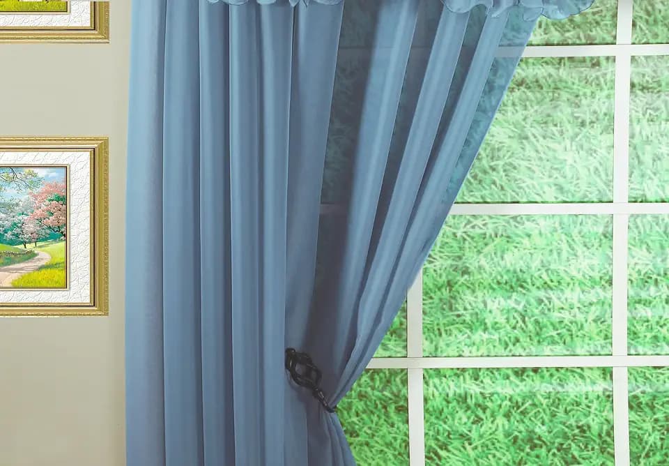 Today's Curtain Emelia Original Voile Panel 63", Wedge Blue, 60" W x 63" L
