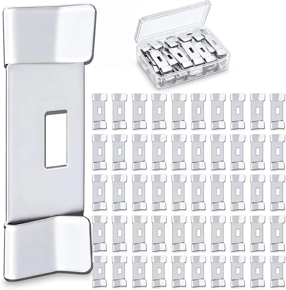 Blulu 30 Pcs Vertical Blind Repair Vane Savers, Metal Blind Repair Tabs