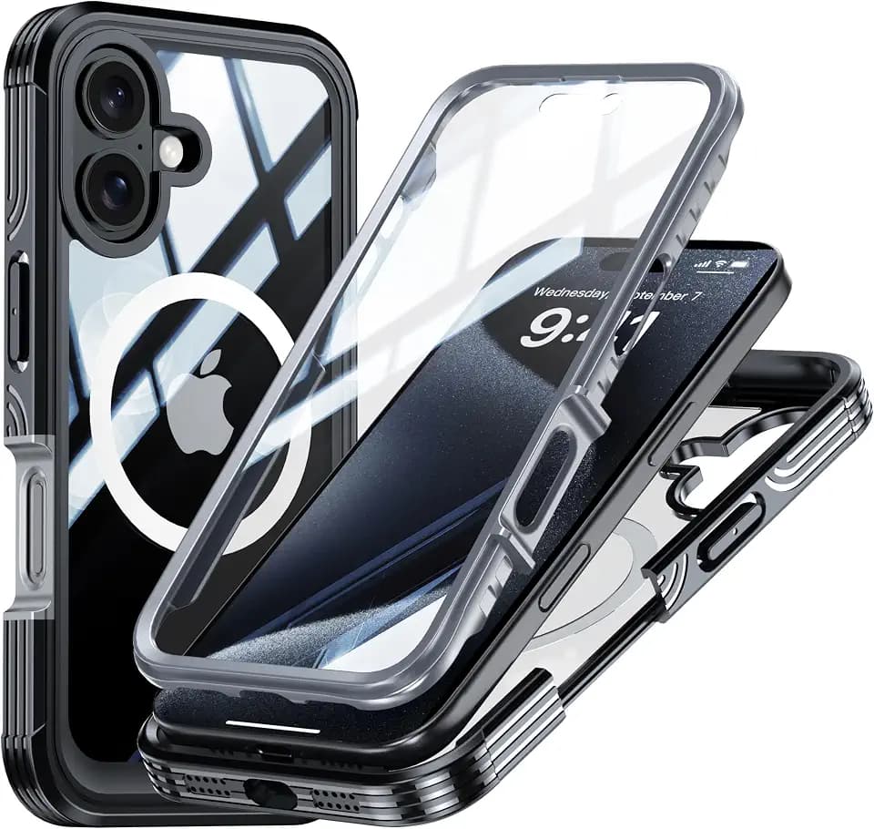 Magnetic Case for iPhone 16 Plus 6.7 inch, Black