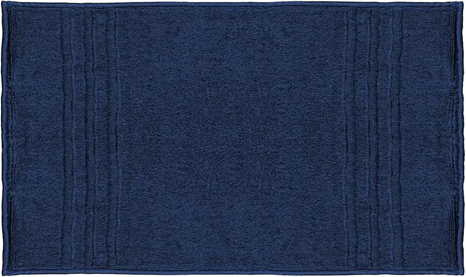 Mosobam Reversible Bath Mat Rug, 20 x 34 in, 1000 GSM, Navy Blue