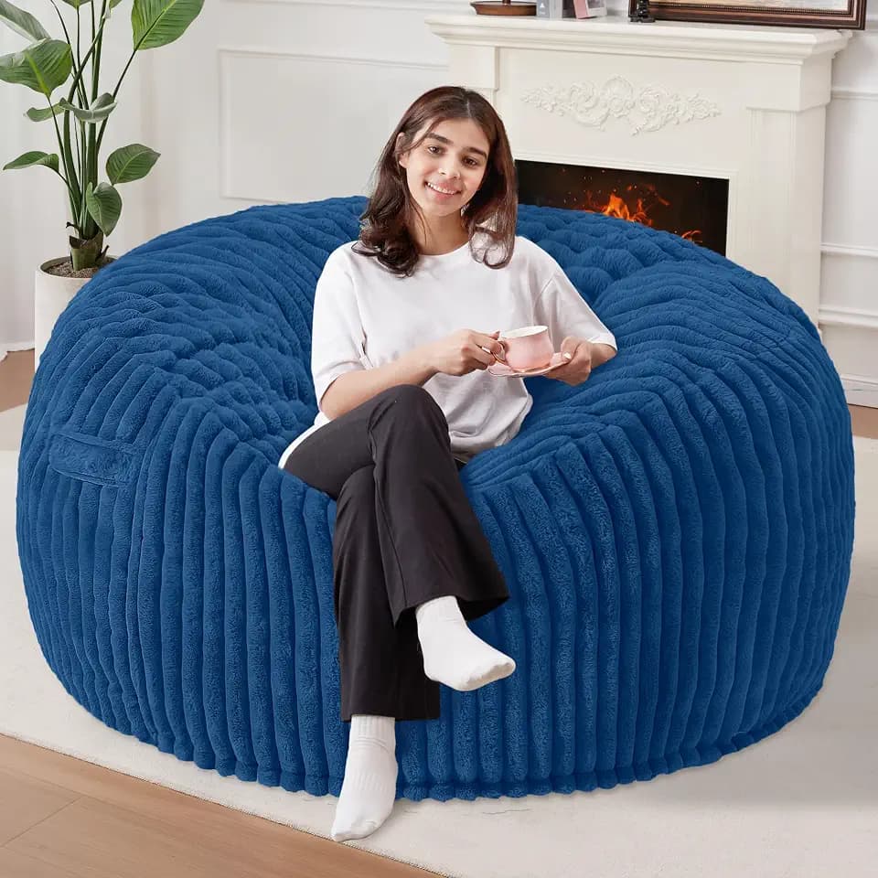 5 FT Bean Bag Chair,5' Big Bean Bag,Giant Bean Bag Chairs for Adults