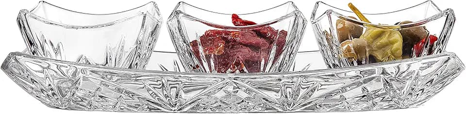 Godinger Dublin Square 4 Piece Tray Set