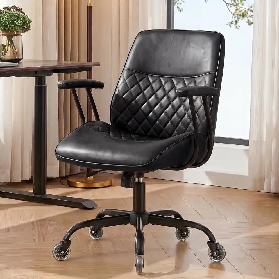 NEO CHAIR PU Leather Office Chair with Ergonomic Design, Swivel Chair,Black