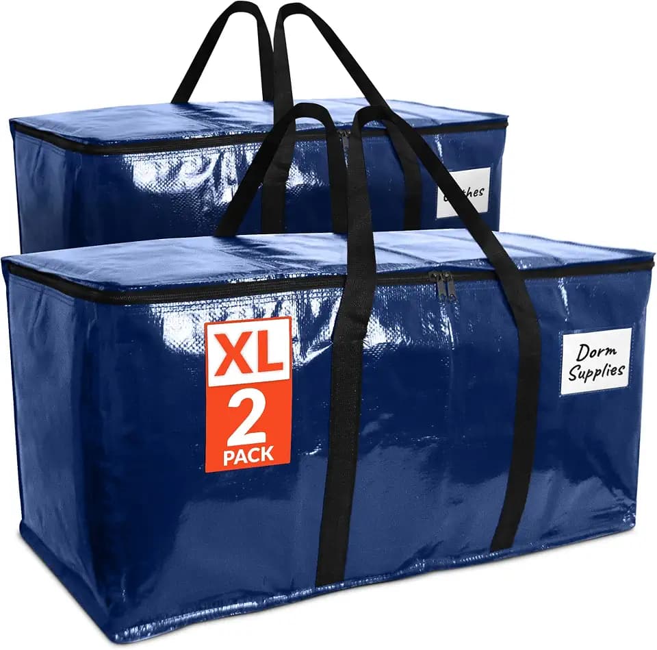 Reli. Moving Bags Heavy Duty (2 Pack) Blue Extra Large Totes