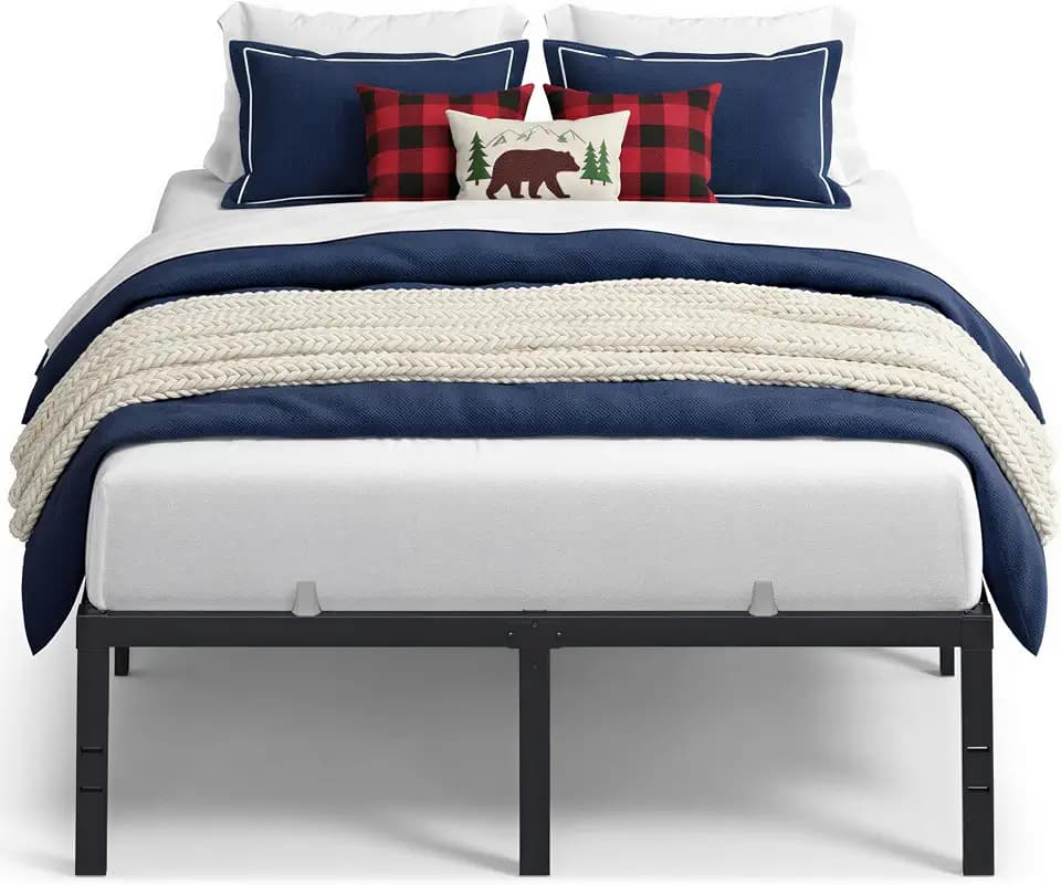 VASAGLE Full Metal Bed Frame, 16 Inches Tall, 1100 lb Weight Capacity