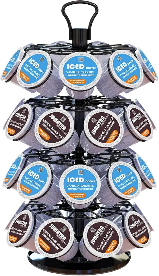 K Cup Holder,4-Tier Coffee Pod Holder Storage Organizer Stand,Holds 36 Pods