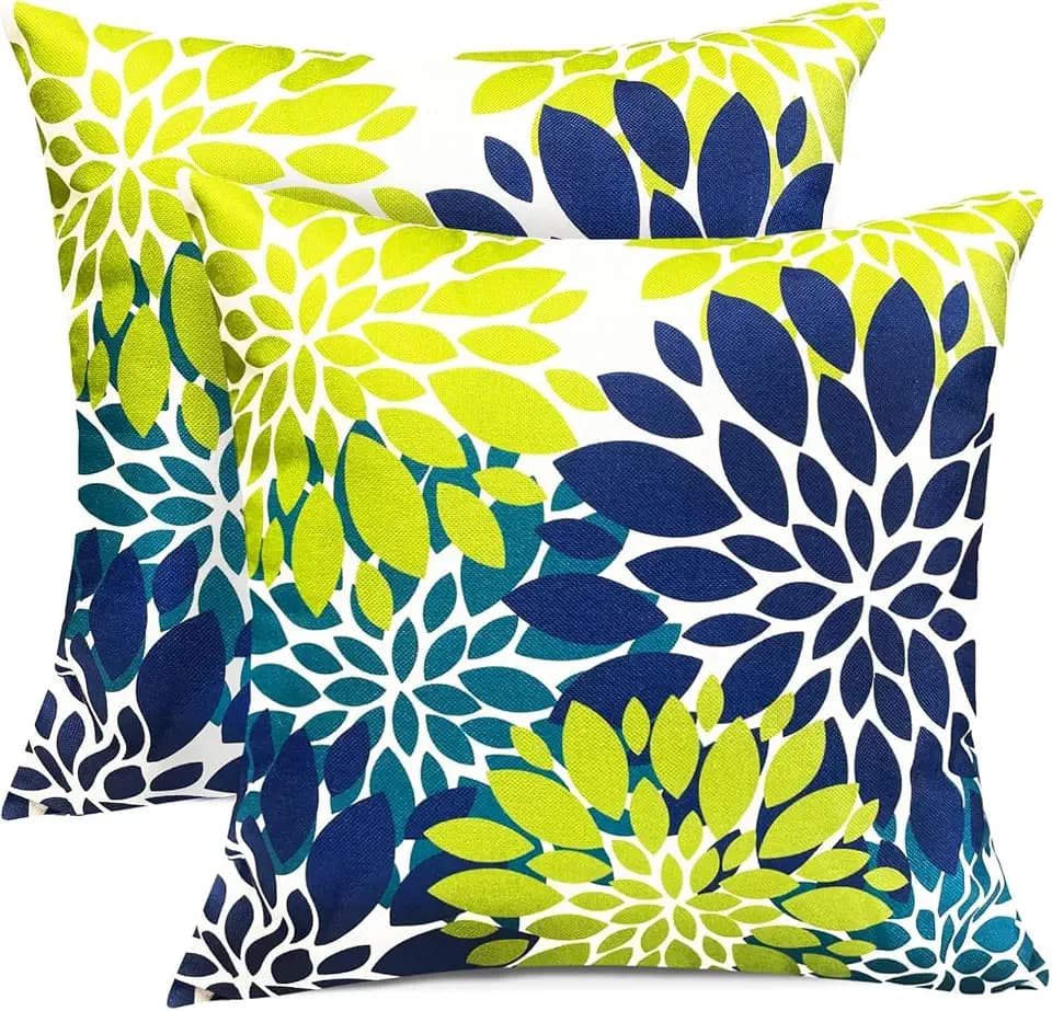 Decorative Boho Farmhouse Throw Pillow Covers 18x18 inch Set of 2