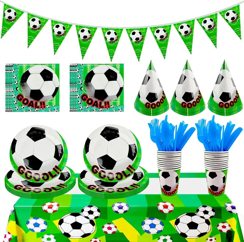 Soccer Party Decorations Birthday Supplies Soccer Plates and Napkins Set