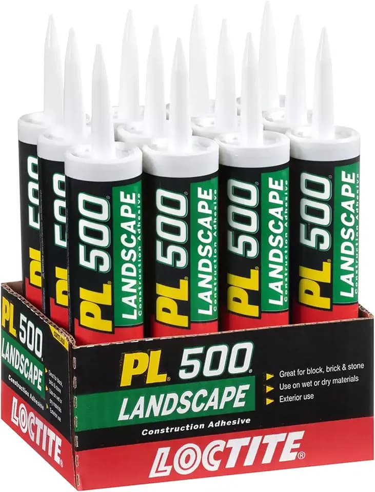 Loctite PL 500 Landscape Block & Stone Construction Adhesive, 10 fl oz Cartridge, 12 Pack