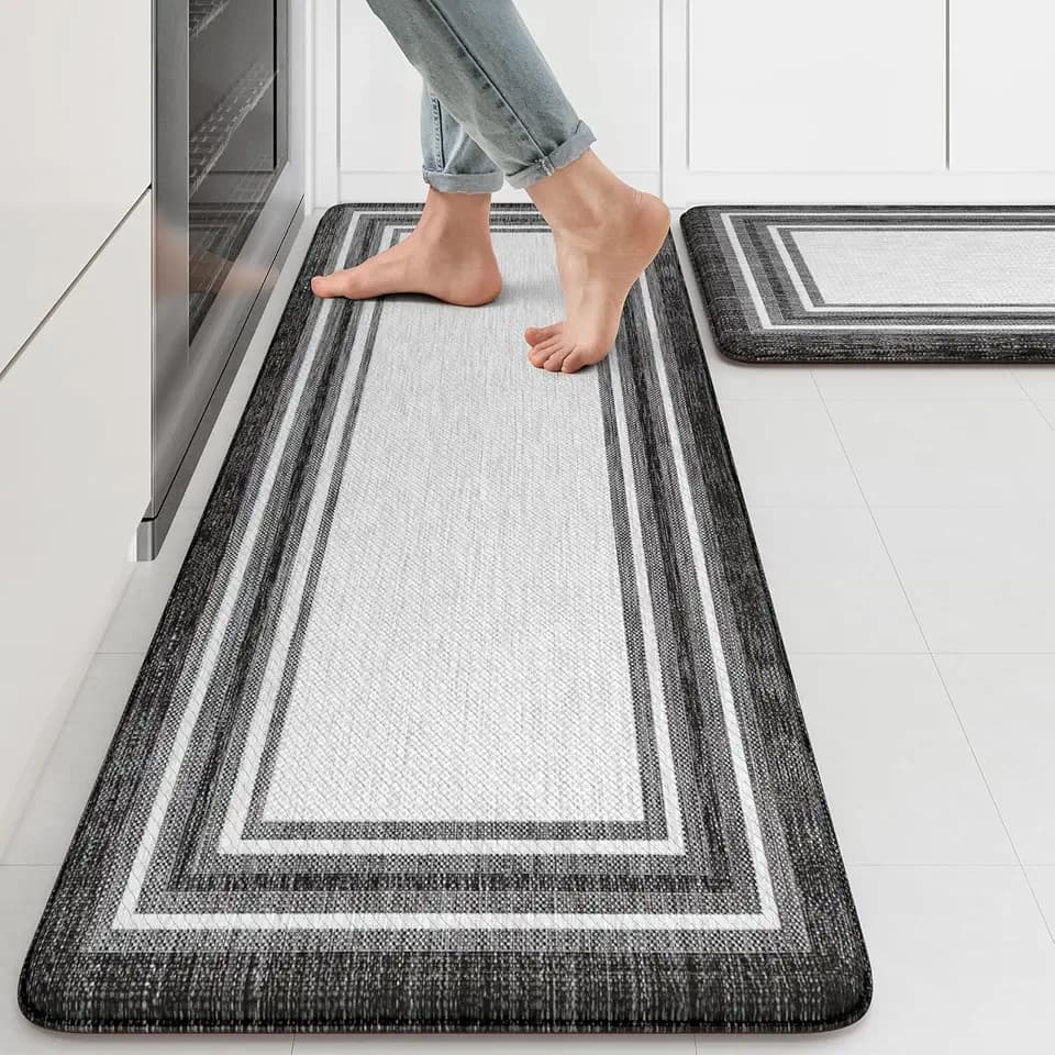 KIMODE Anti Fatigue Kitchen Mat for Floor,Farmhouse Kitchen Rugs Non Slip