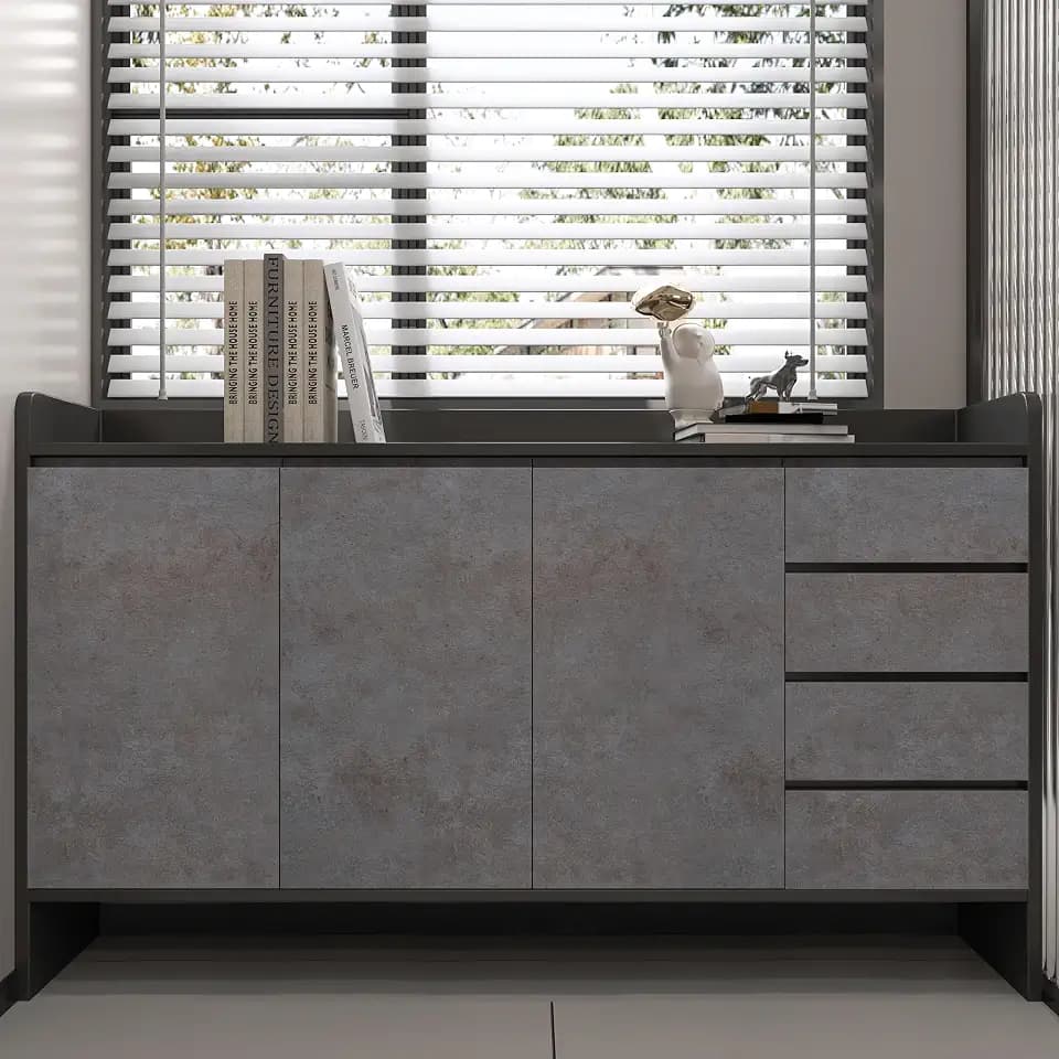 Concrete Wallpaper Peel and Stick 48"x354" Cement Contact Paper Gray Brown Wall Paper Countertops 3D Rustic Texture Industrial Waterproof Removable Self Adhesive Vinyl Film for Bathroom Kitchen