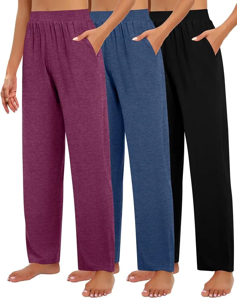 Huukeay 3 Pack Women's Lounge Pants Cozy Sweatpants