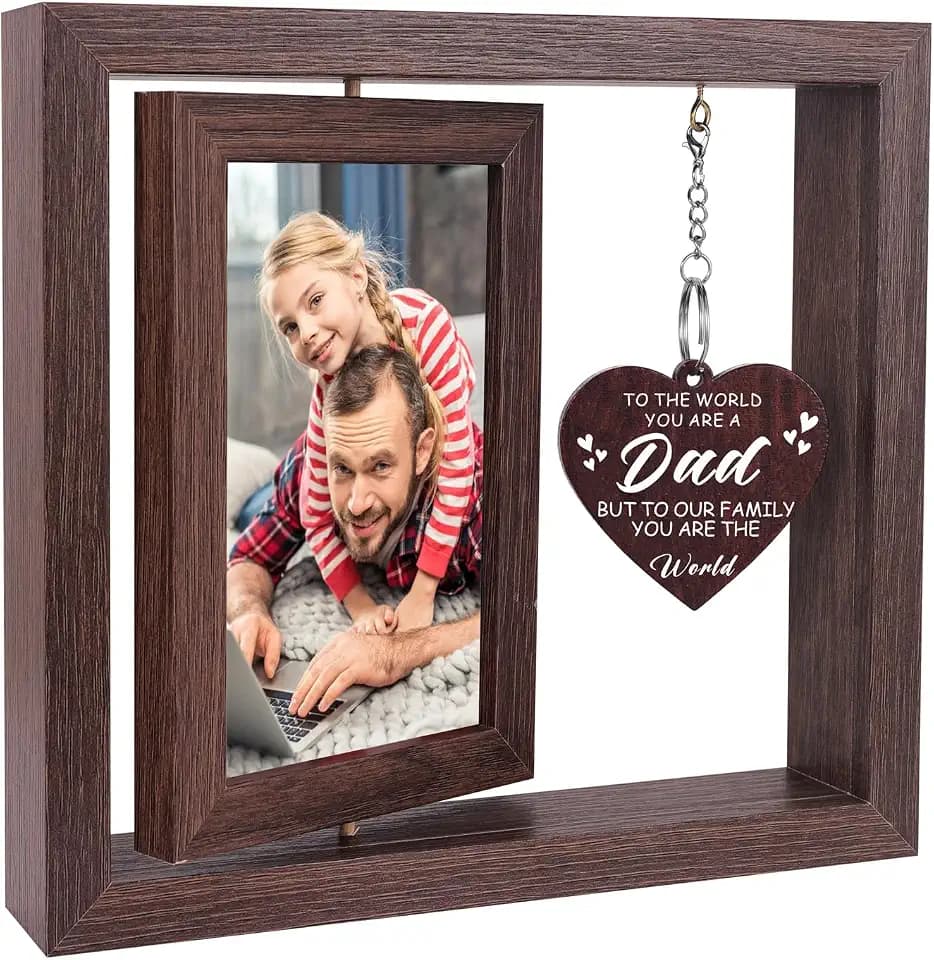 First Fathers Day Dad Gifts from Daughter Son, 1st Fathers Picture Frames New Dad and First Time Dad Gifts, Thanksgiving Birthday Gift Dad Picture Frames 4x6