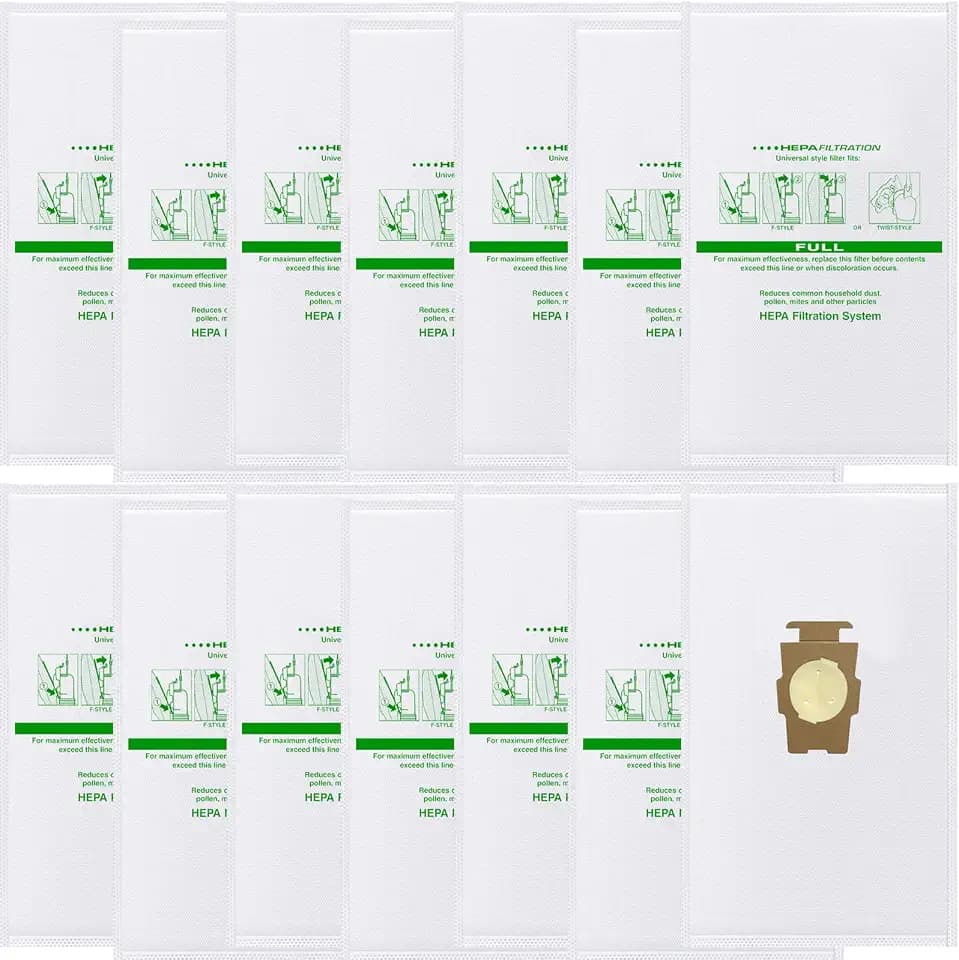 14 Pack 204814 HEPA Filter Bags for Kirby Sentria, Avalir, Ultimate G Series | Replaces F-Style & Twist-Style 204811, 205811, 204808 204814 Replacement Bags