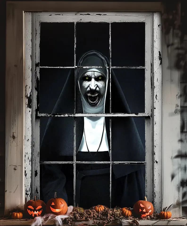 Halloween Horror Window and Door Cover, Scary Decoration for Home Party