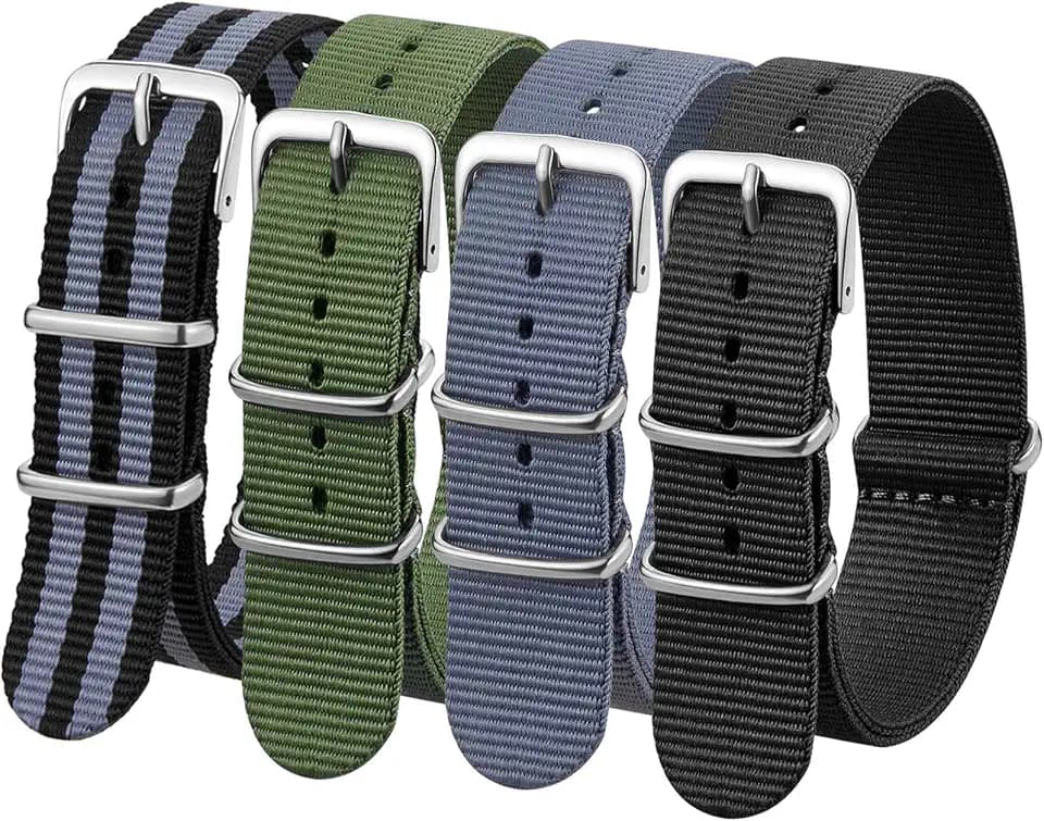 Nylon Watchband Replacement Quick Release Heavy Buckle Watchstraps for Men Women