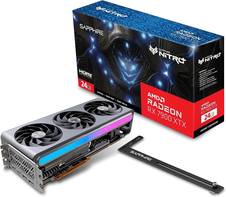 Sapphire 11322-01-40G Nitro+ AMD Radeon RX 7900 XTX Vapor-X Gaming Grafikkarte mit 24GB GDDR6, AMD RDNA 3
