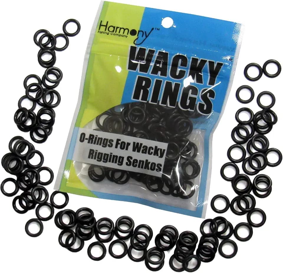 (100pk) – O-Rings for Wacky Rigging Senkos/Worms/Soft Stickbaits – Bait Saver Orings for Senko Worm – Save Your Baits from Tearing While Wacky Neko Rigging