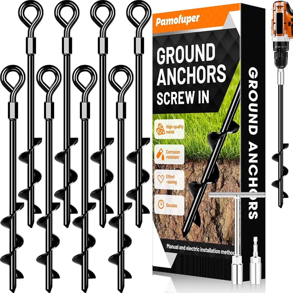 Ground Anchors Screw in Trampoline Anchors Heavy Duty Ground Stakes