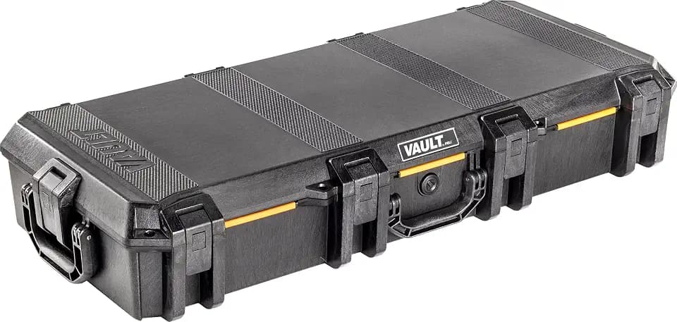 PELI Vault Schutzkoffer; Überlegener Schutz für wertvolle Ausrüstung; Wetterfest & staubdicht; Farbe: Schwarz