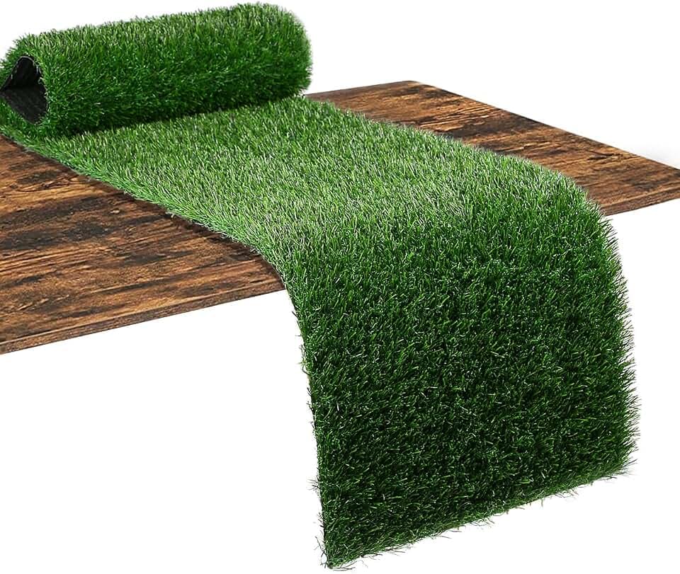 XLX TURF Green Artificial Grass Table Runner 12x108 Golf Party Decorations