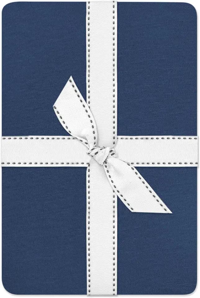 Butterblu Frankie Fitted Crib Sheet 100% Organic Cotton for Baby & Toddler Mattress, Breathable for Boys & Girls, Navy, One Size