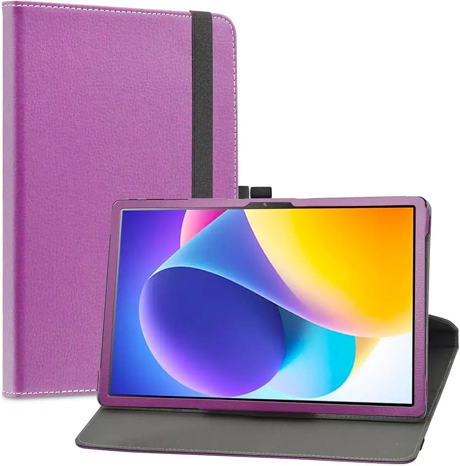 LiuShan Rotating hülle für Blackview Mega 8, 360°rotierenden Drehbares Standfunktion hülle für Blackview Mega 8 Tablet 13 Zoll, Violett