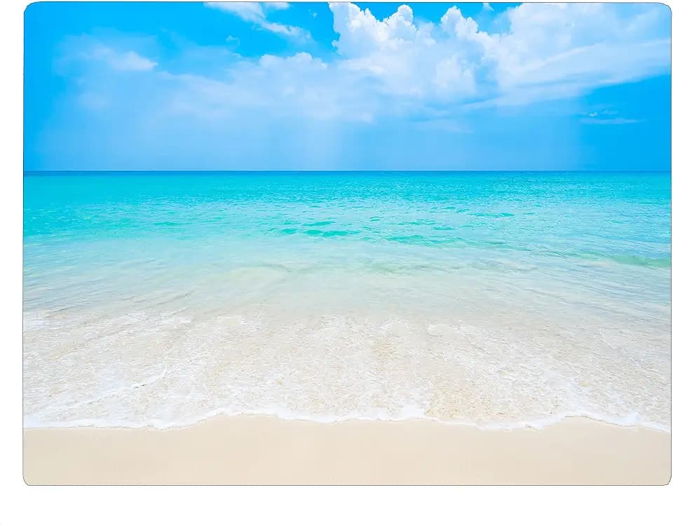 Coastal Shoreline Waves Sandy Beach Kitchen Glass Cutting Board Ocean Decorative Gift (Ocean)