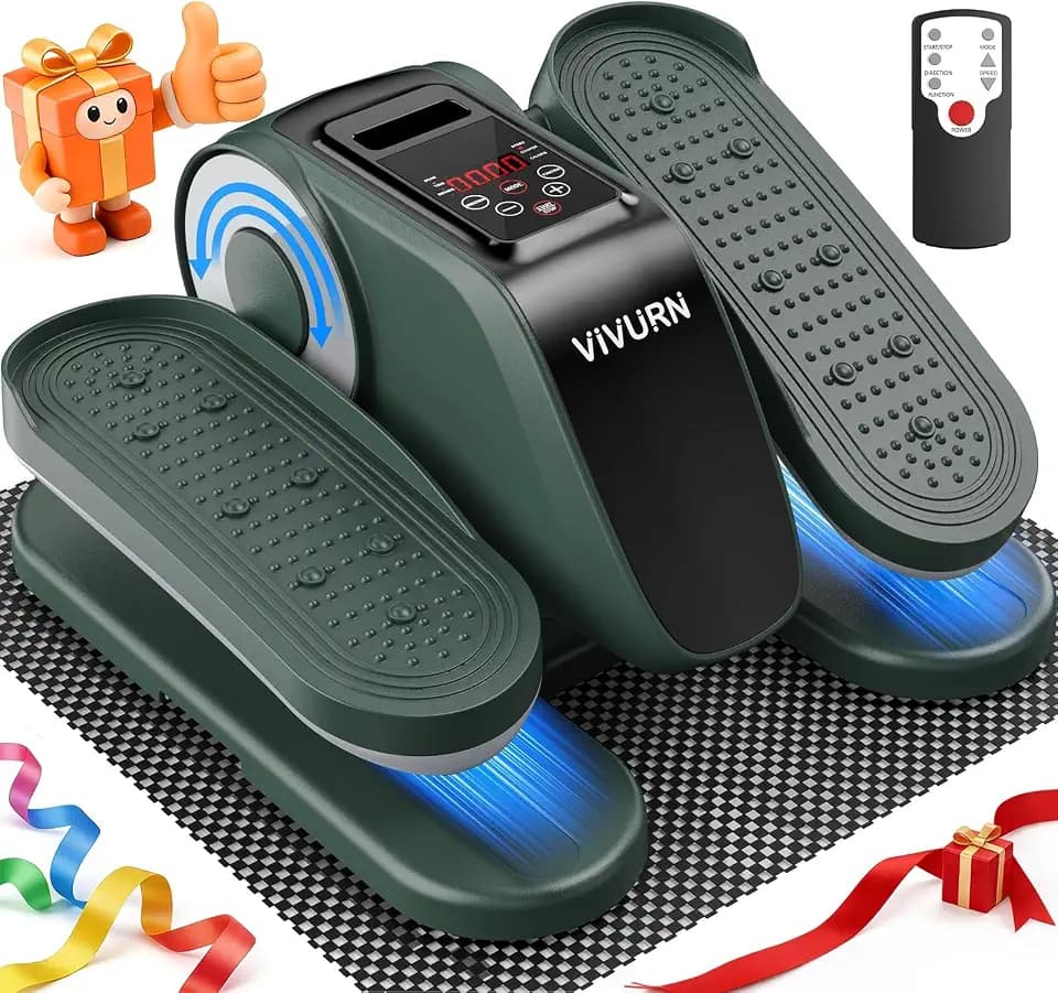 Upgraded Under Desk Elliptical Electric Leg Exerciser for Seniors 12 Speeds