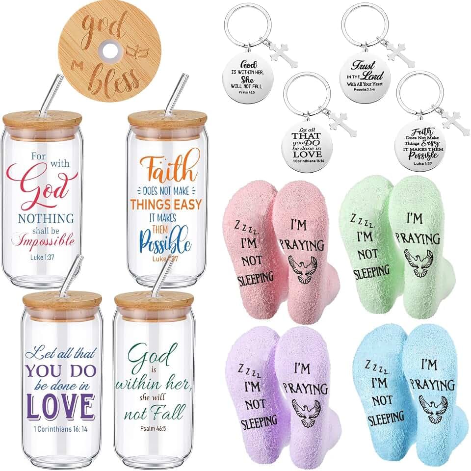 Funnymoom 12 Pcs Christian Gift Set for Women