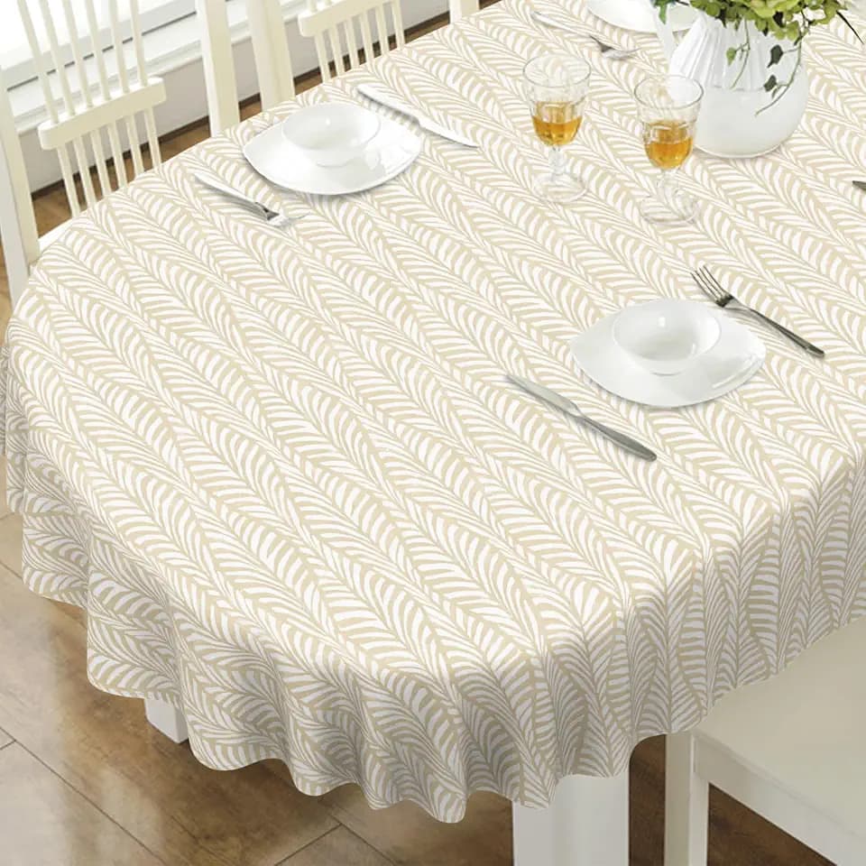 Oval Tablecloth, French Country Printed Oval Table Cloth-60x102 Inch, Fabric Washable and Waterproof Oval Table Cover for Farmhouse Kithchen Dining Decoration