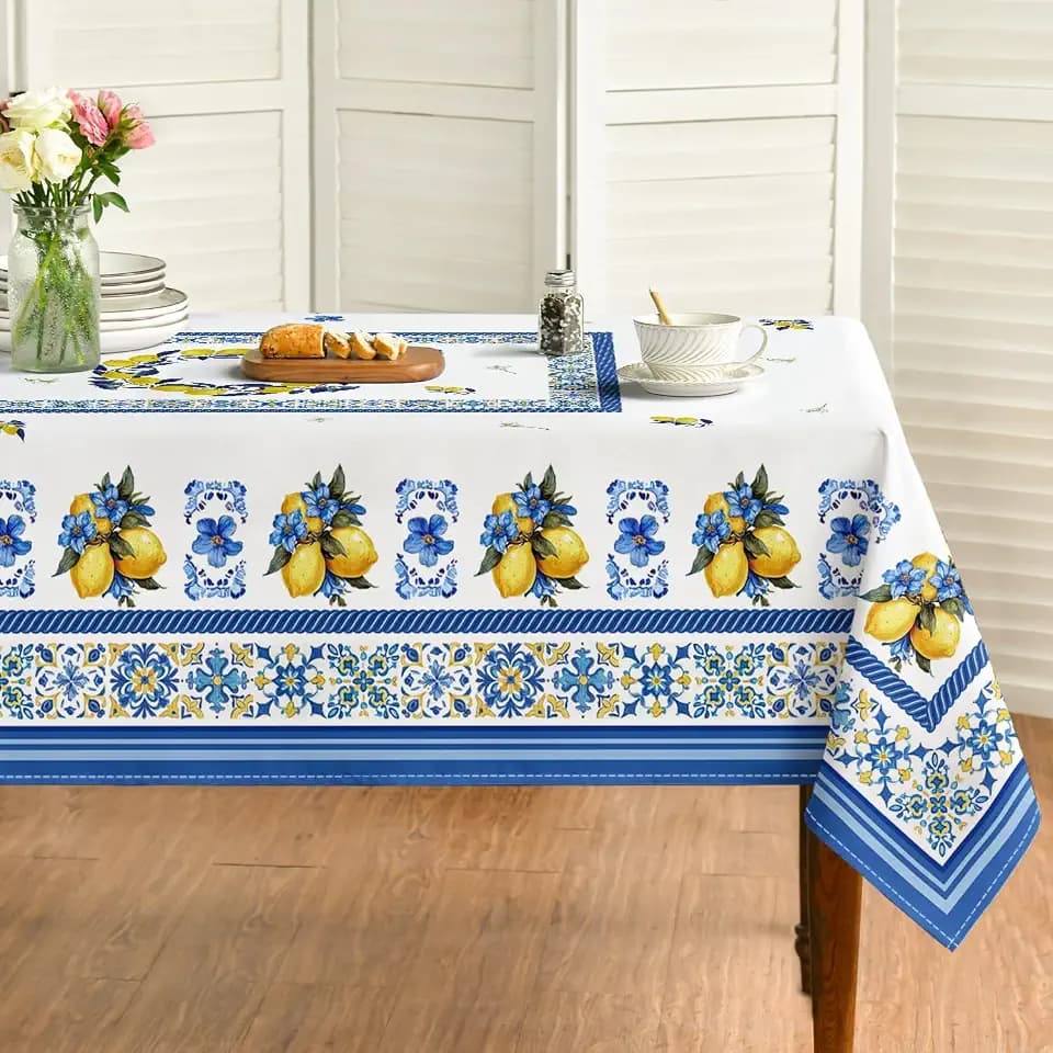 Horaldaily Summer Tablecloth 60 x 84 Inch Rectangular Vintage Classical