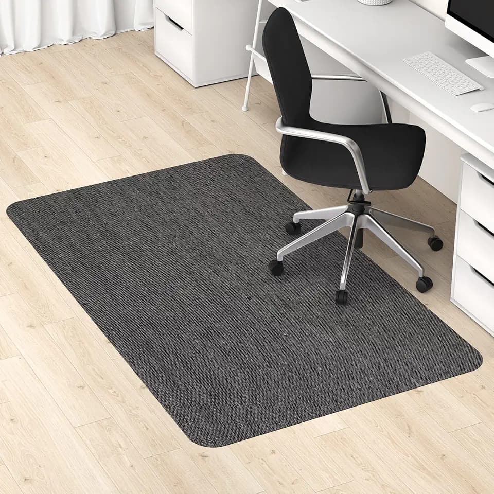 Blvornl Office Chair Mat for Hardwood Floor, Computer Chair Mat, 40"x 55" Desk Mat for Hard Wood, Large Anti-Slip Hard Floor Protector Rolling Chair Mat, PVC Mat Desk Rug for Office Home, Black