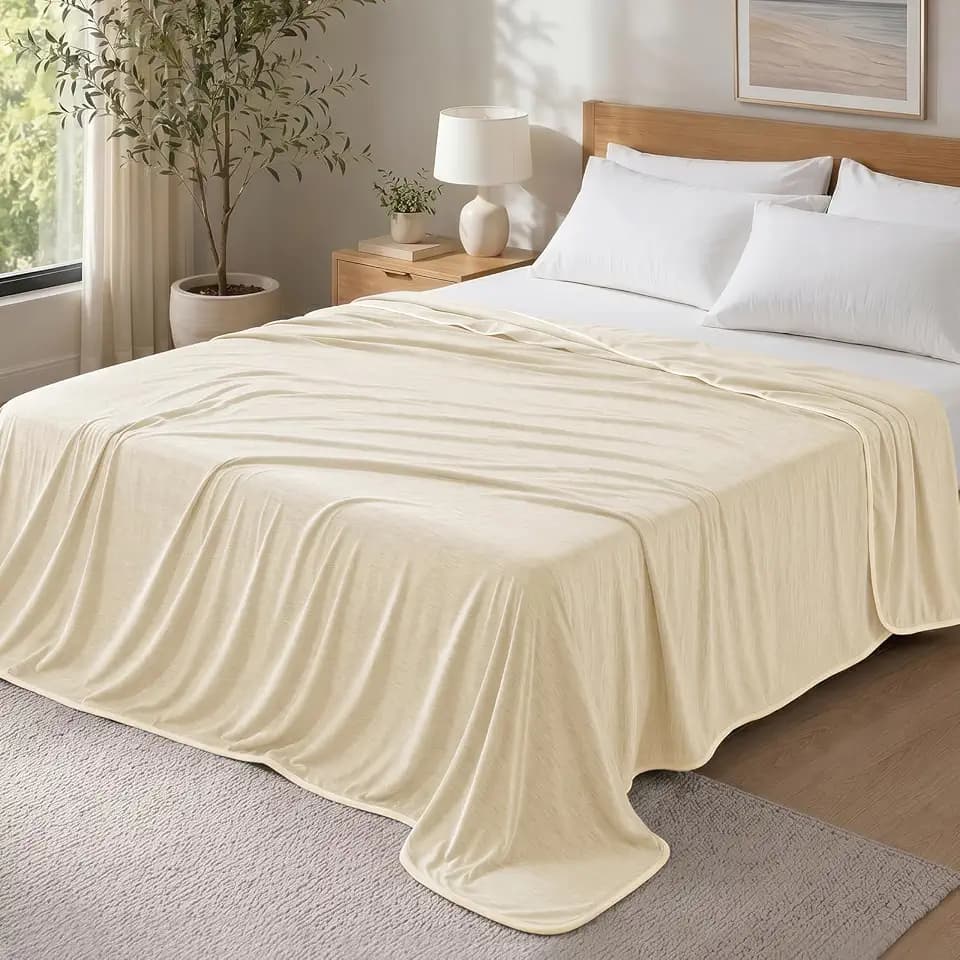 PHF Cooling Blanket Queen Size 90"x90", Sand