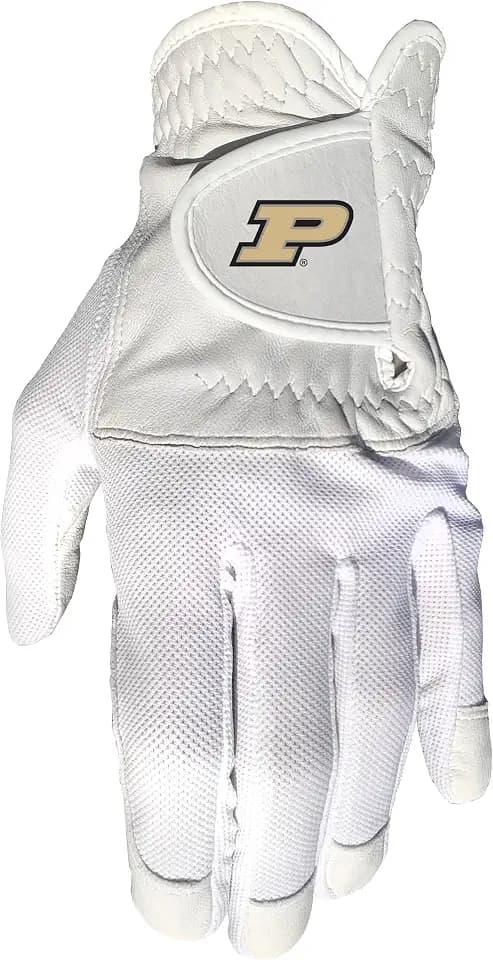 Team Golf NCAA Men's Left Hand Golf Glove, For Right Handed Players, One Size, Includes Removable Double-Sided Magnetic Ball Marker