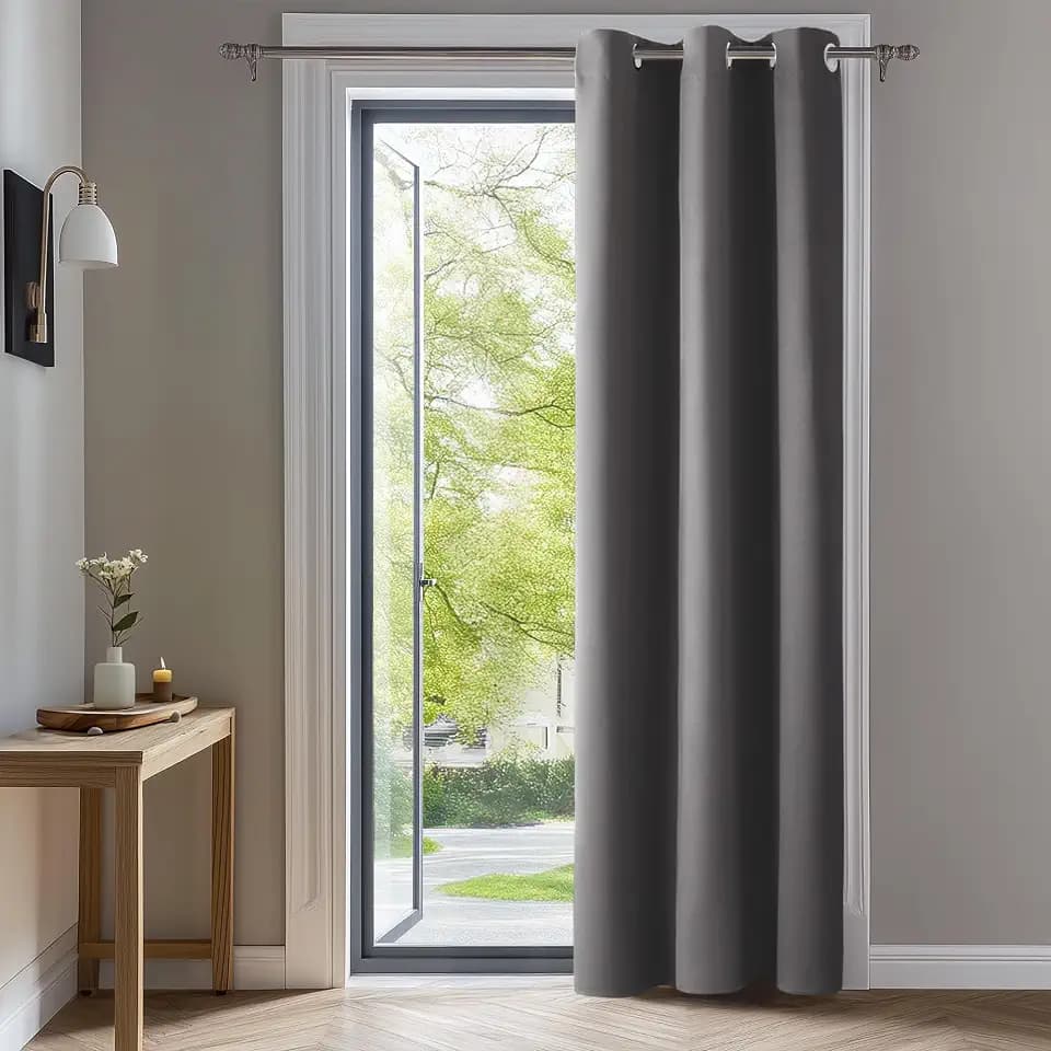 Deconovo Blackout Curtain for Living Room 63 Inches Long, Door Curtain