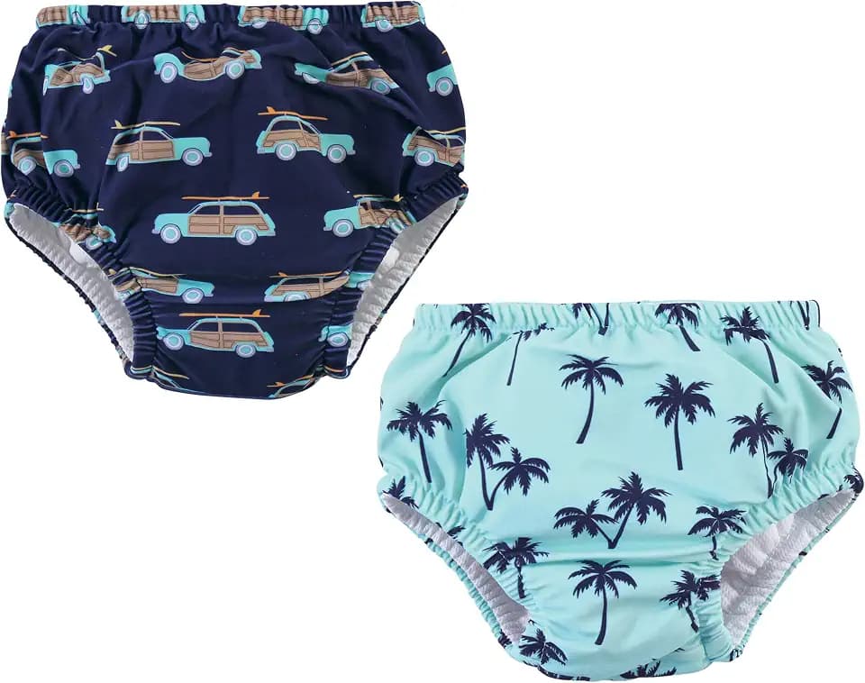 Hudson Baby Unisex Baby Swim Diapers, Palm Trees, 12-18 Months