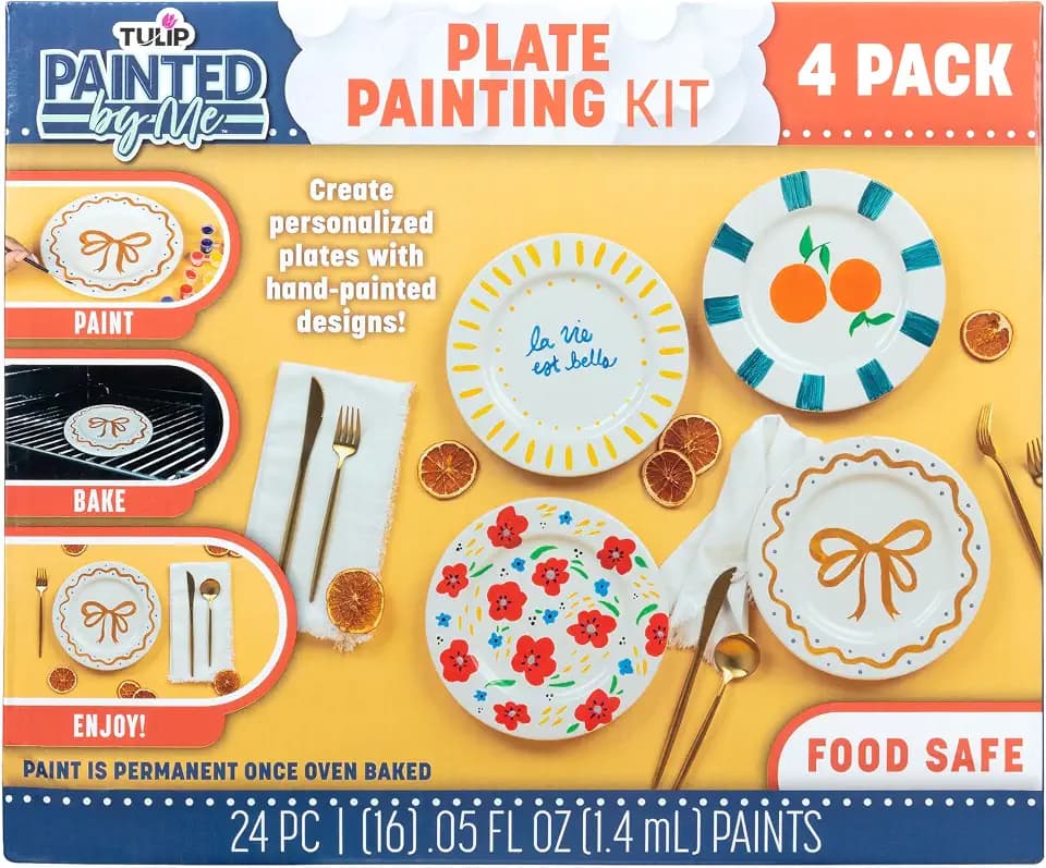 Tulip Painted by Me Ceramic Painting Kit - Plates