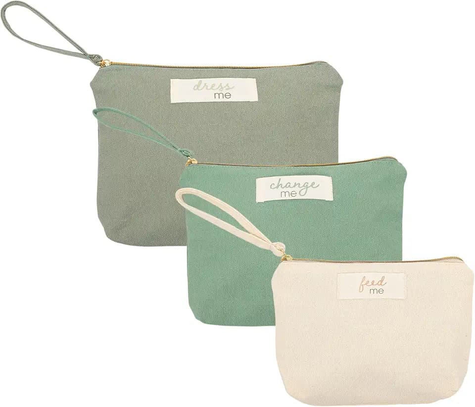Pearhead Baby Diaper Bag Organizing Zipper Pouches, Set of 3