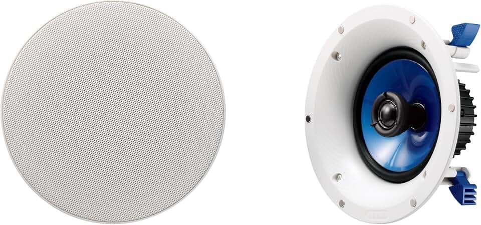 Yamaha NS-IC600 (WH) 2-Wege koaxial Einbaulautsprecher (110 Watt, 90dB) weiß