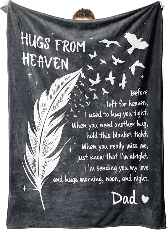 SteadStyle Memorial Gifts for Loss of Dad, Dad Memorial Flannel Blanket