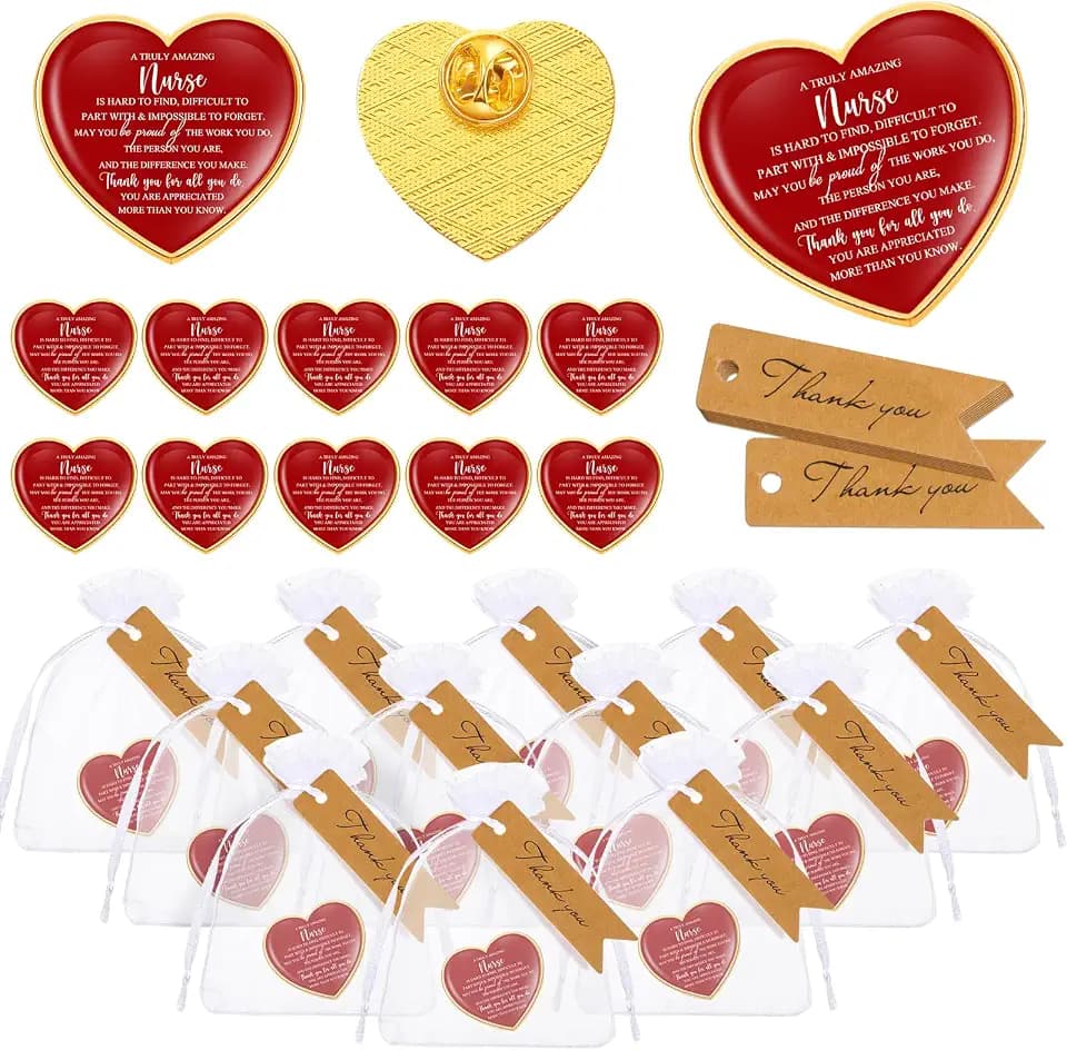 Sasylvia 100 Sets Christmas Nurse Appreciation Gift Bulk Nurse Lapel Pins