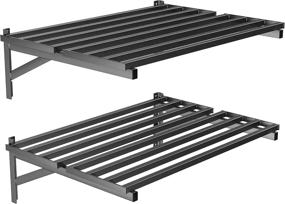 Ultrawall Heavy Duty Garage Shelves, 2 x 3 ft Wall Mounted Storage Shelves