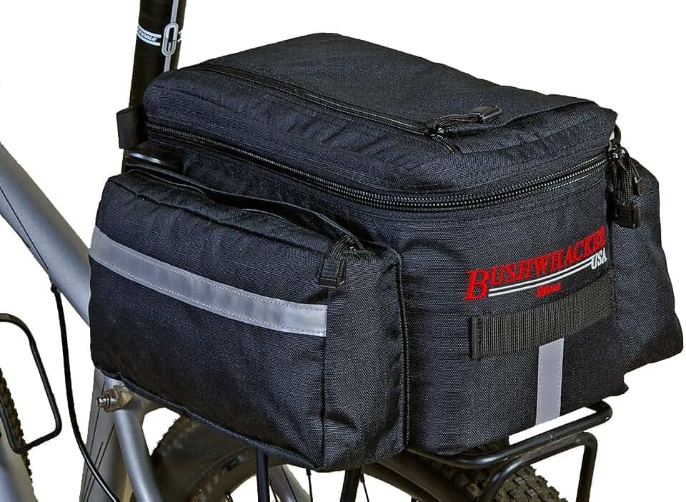 Bushwhacker Mesa Large Insulated Bike Rack Trunk Bag, Rear Bicycle Cooler Cargo Storage with Padded Interior, Reflective Trim, Water Resistant Construction for Cycling Commuter Touring Ebike