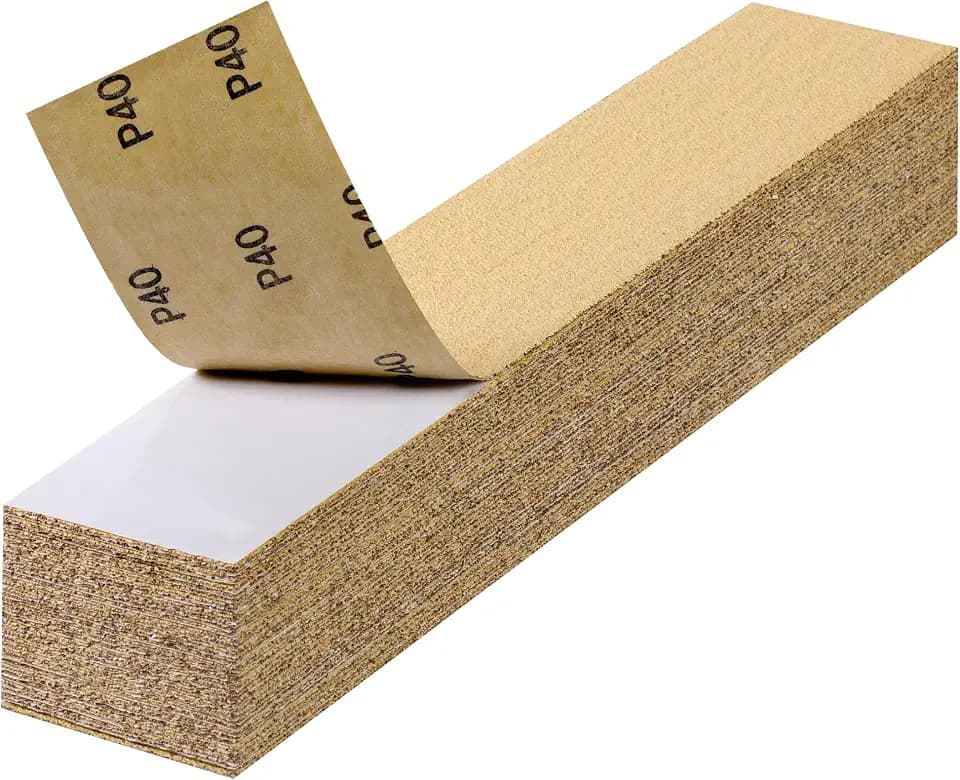 40 PCS 2-3/4" x 16-1/2" 40 Grit PSA Longboard Sandpaper