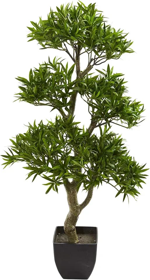 Nearly Natural 37in. Bonsai Styled Podocarpus Artificial Tree